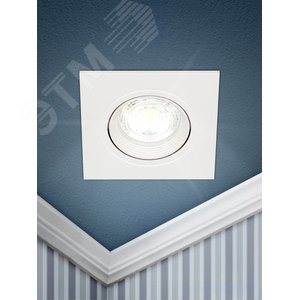 Светильник встраиваемый декоративный KL92-1 WH MR16/GU5.3 белый, пластиковый (MR16/GU5.3 в комплект не входит) - фото 2