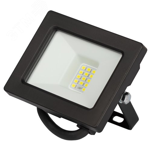 Прожектор светодиодный ДО-20 Вт 6500К 1600 Лм IP65 встроенное фотореле 200-240В черный корпус 20w холодный LPR-042-3-65K-020 - фото 1