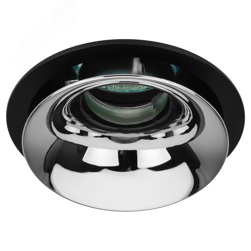 Светильник встраиваемый декоративный KL103 BK/CH MR16 GU5.3 черный хром - фото 2