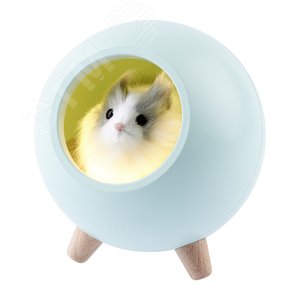 Ночник детский - светильник светодиодный NLED-468-1W-GR хомяк зеленый - фото 4