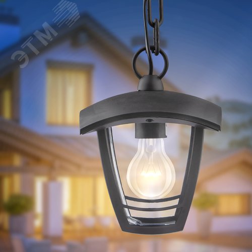 Светильник садово-парковый НСУ 07-40-001 Марсель черный 4 гранный подвесной IP44 Е27 max60Вт - фото 9