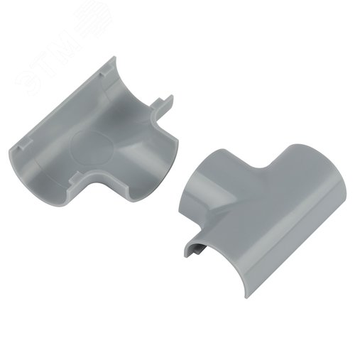 Изображение товара Угол т-образный T-KK-20-12-F для полукруглого кабель-канала серый 20х12мм 2шт/комплект (шт)