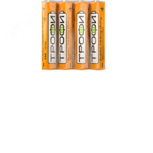 Батарейка Трофи R03-4S SUPER HEAVY DUTY Zinc (60/1200/72000) - фото 2