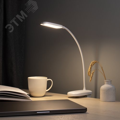 Светильник настольный светодиодный аккумуляторный на прищепке 6Вт белый NLED-525-6W-W - фото 15