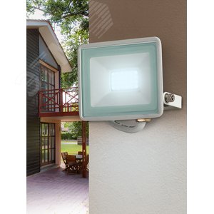 Прожектор светодиодный ДО-30 Вт 6500К 2400 Лм IP65 белый 30w холодный 200-240В LPR-023-W-65K-030 - фото 7