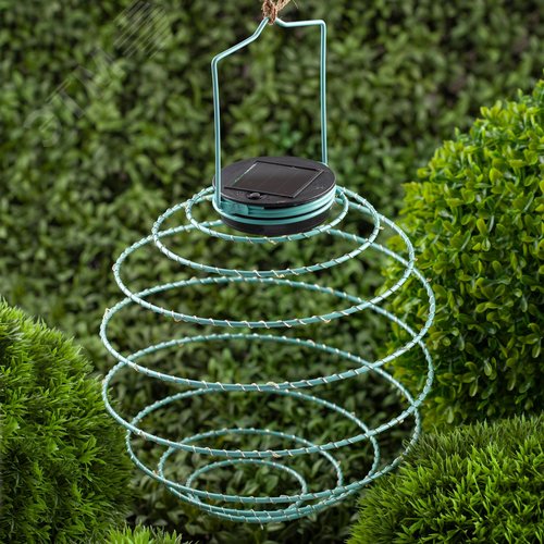 Светильник садовый подвесной Спираль на солнечной батарее, 16 см ERASF024-28 - фото 5