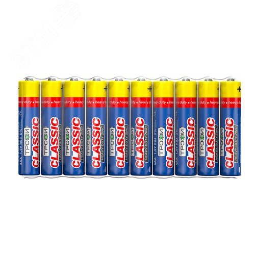 Батарейка Трофи R03-10S CLASSIC HEAVY DUTY Zinc (60/1200/66000) - фото 2