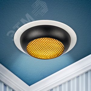 Светильник встраиваемый под лампу GX53 KL111 WH/BK белый/черный матовый - фото 6