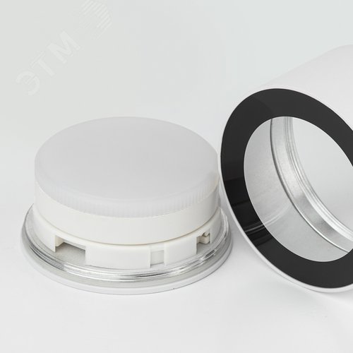 Светильник настенно-потолочный спот OL28 WH/BK GX53, черно-белый, IP44 - фото 3