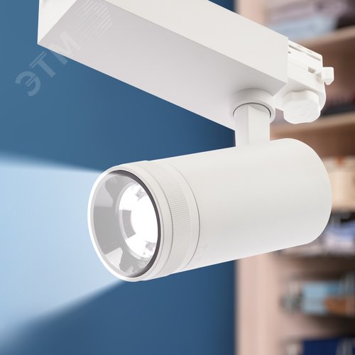 Светильник трековый трёхфазный STR-30-99-40K-W20 регулируемый луч 4000K белый - фото 4