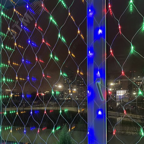 Гирлянда LED Сеть 1,8 мx1,5 м ENIS-01M мультиколор, мульти режим, 220 V, IP20 60/540 - фото 6