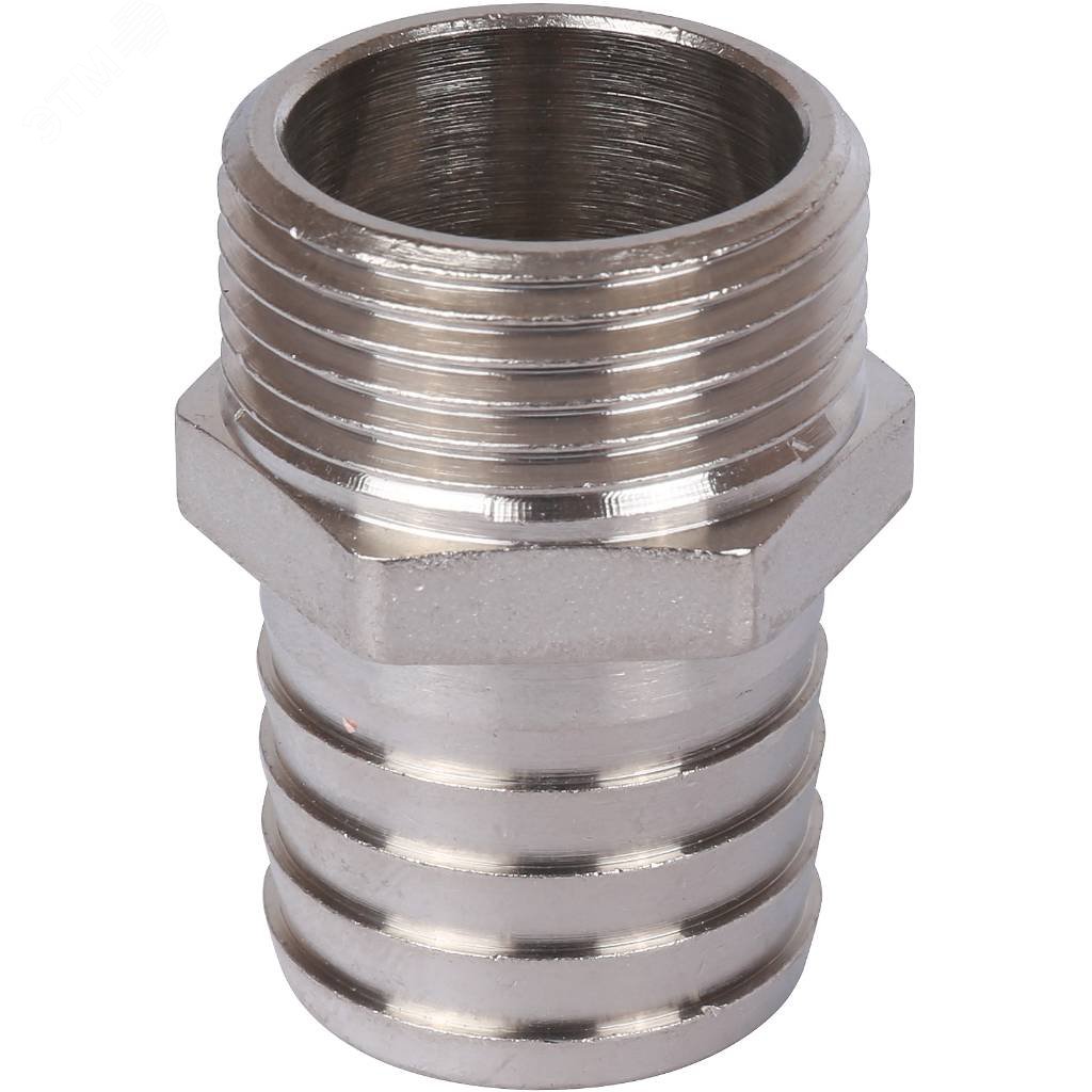 Изображение товара Штуцер НР никелированный 1x30 для трубопроводных систем от STOUT