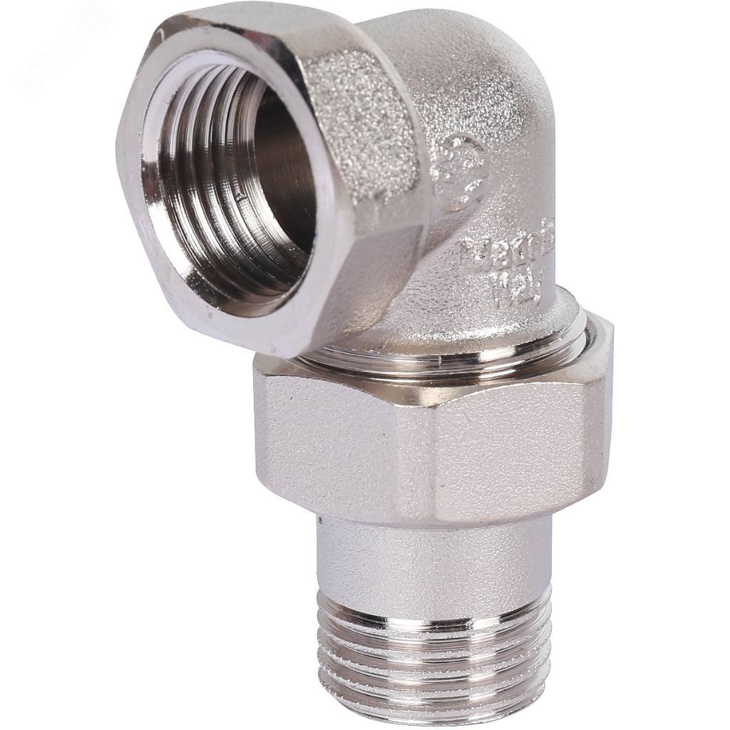 Изображение товара Сгон разъемный ВН 1/2' угловой (американка), никелированный (шт)