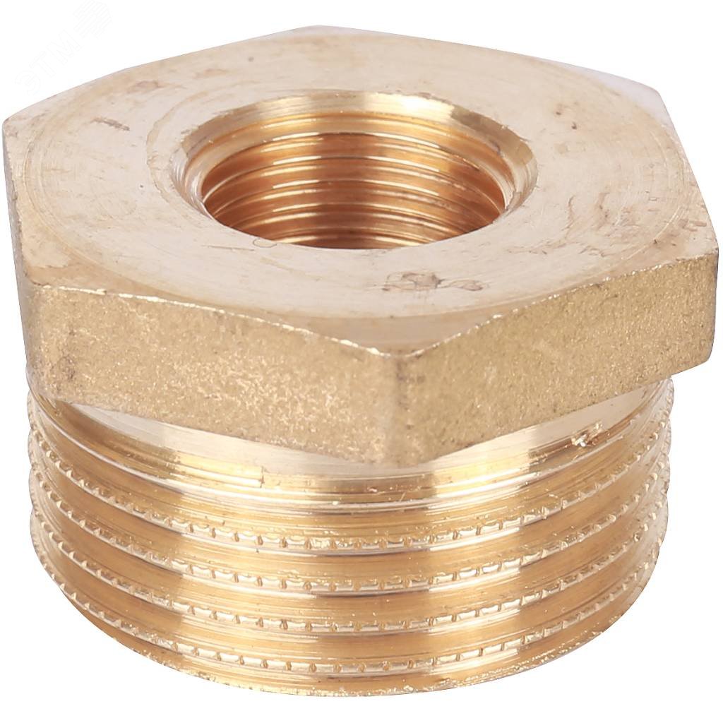 Изображение товара Футорка из латуни 1'X3/8 для санитарных систем гидравлических труб