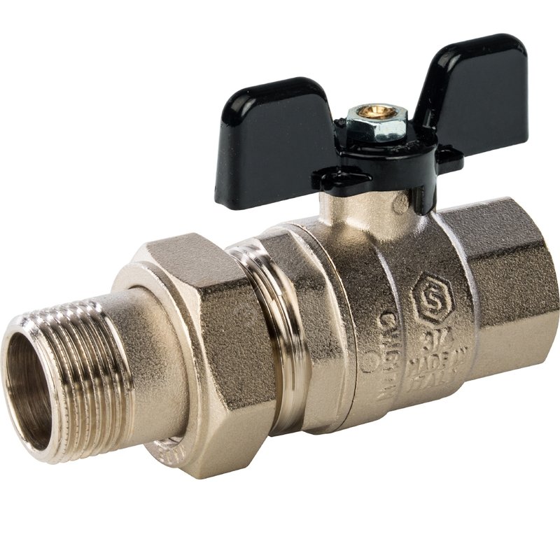 Кран шаровой со сгоном 3/4' ВН ручка бабочка (SVB-0007-000020) STOUT ...