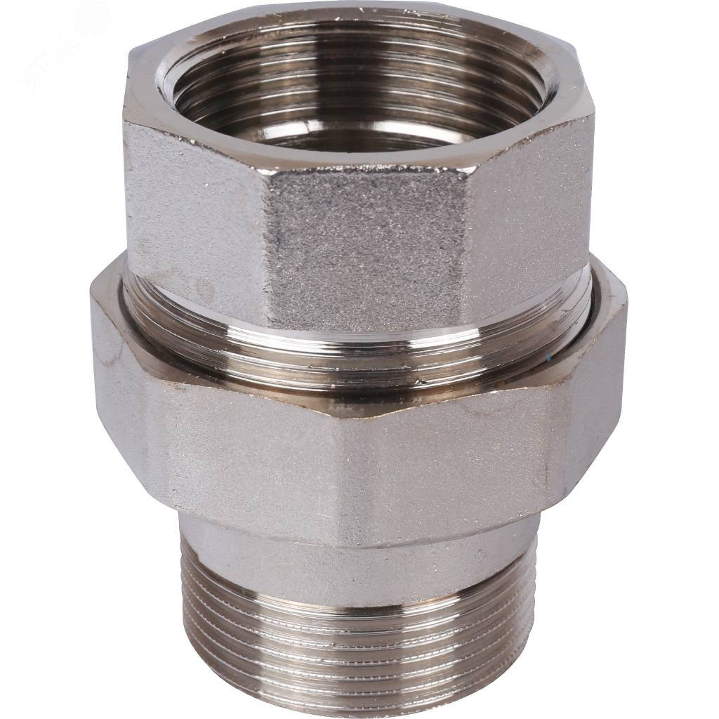 Изображение товара Сгон разъемный ВН 1 1/2 прямой американка никелированный для водопровода