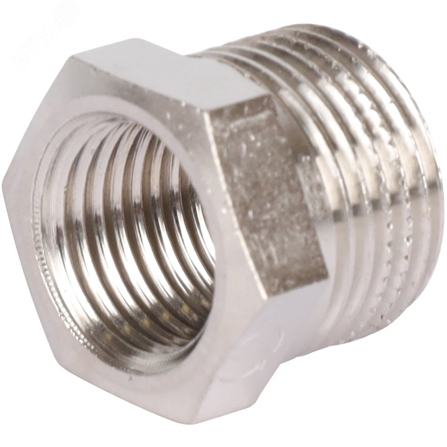 Изображение товара Футорка никелированная 3/8X1/4 для трубопроводных систем высокого давления