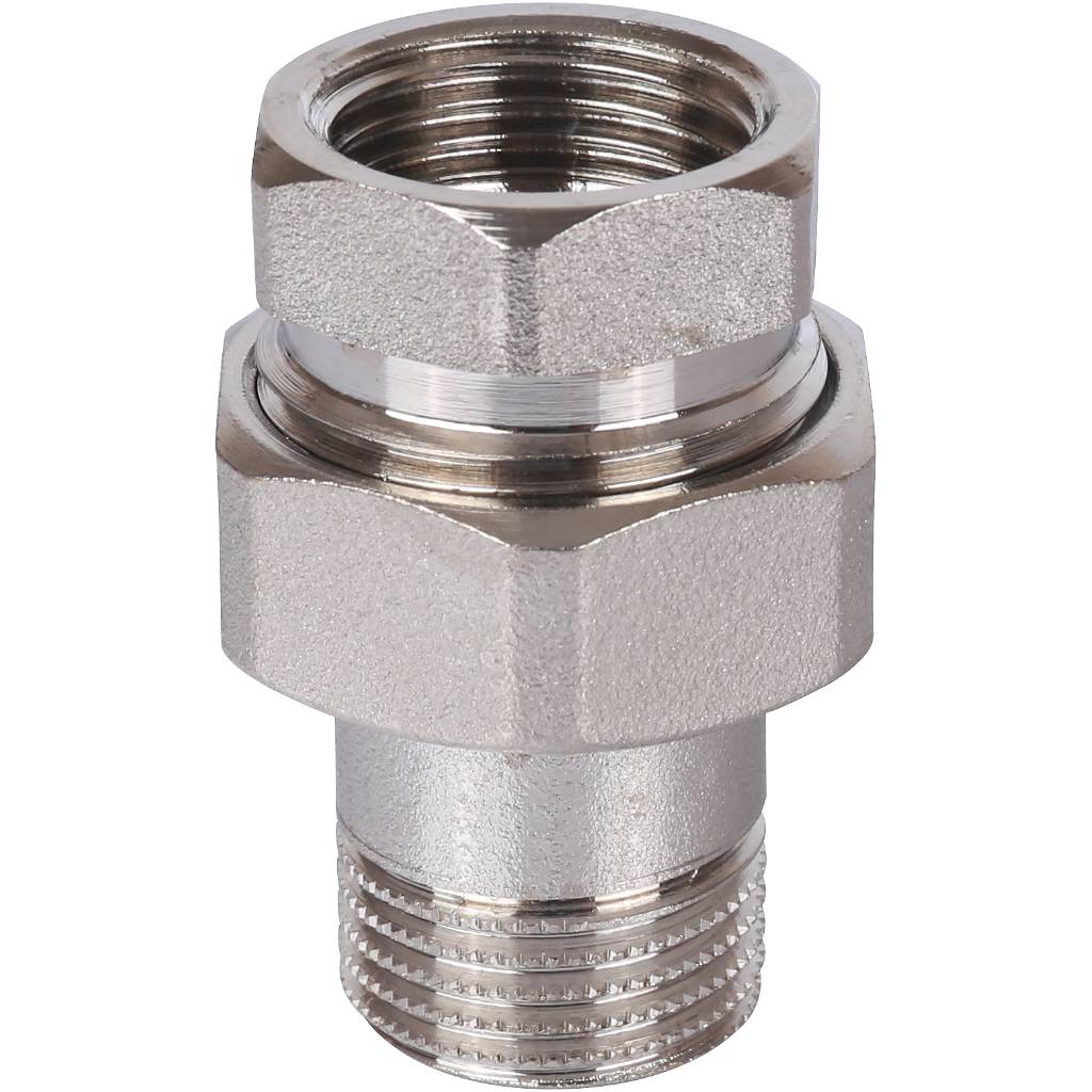Сгон разъемный ВН 1/2' прямой (американка), никелированный