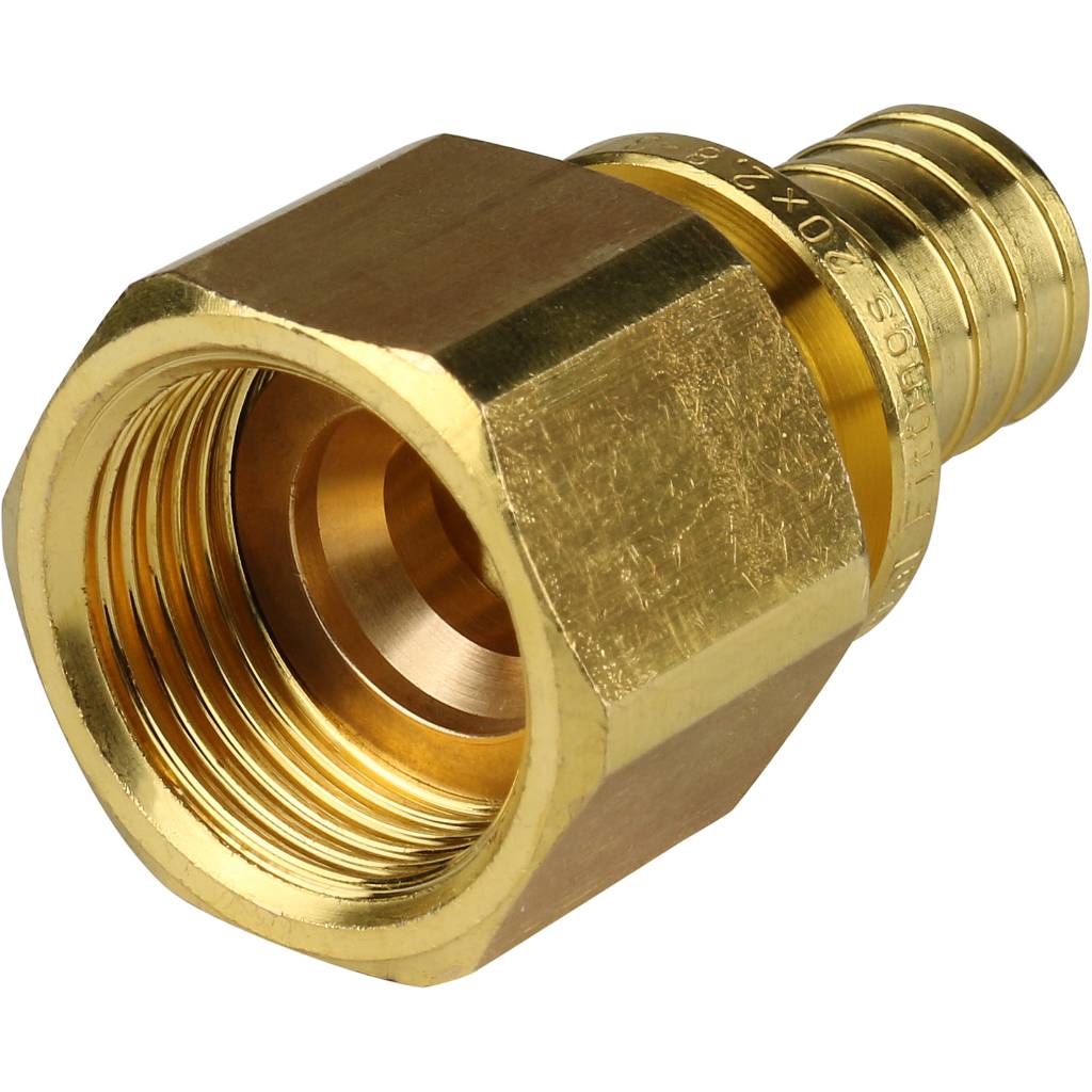 Переходник 20х3/4'ВР с внутренней резьбой, аксиальный, латунь