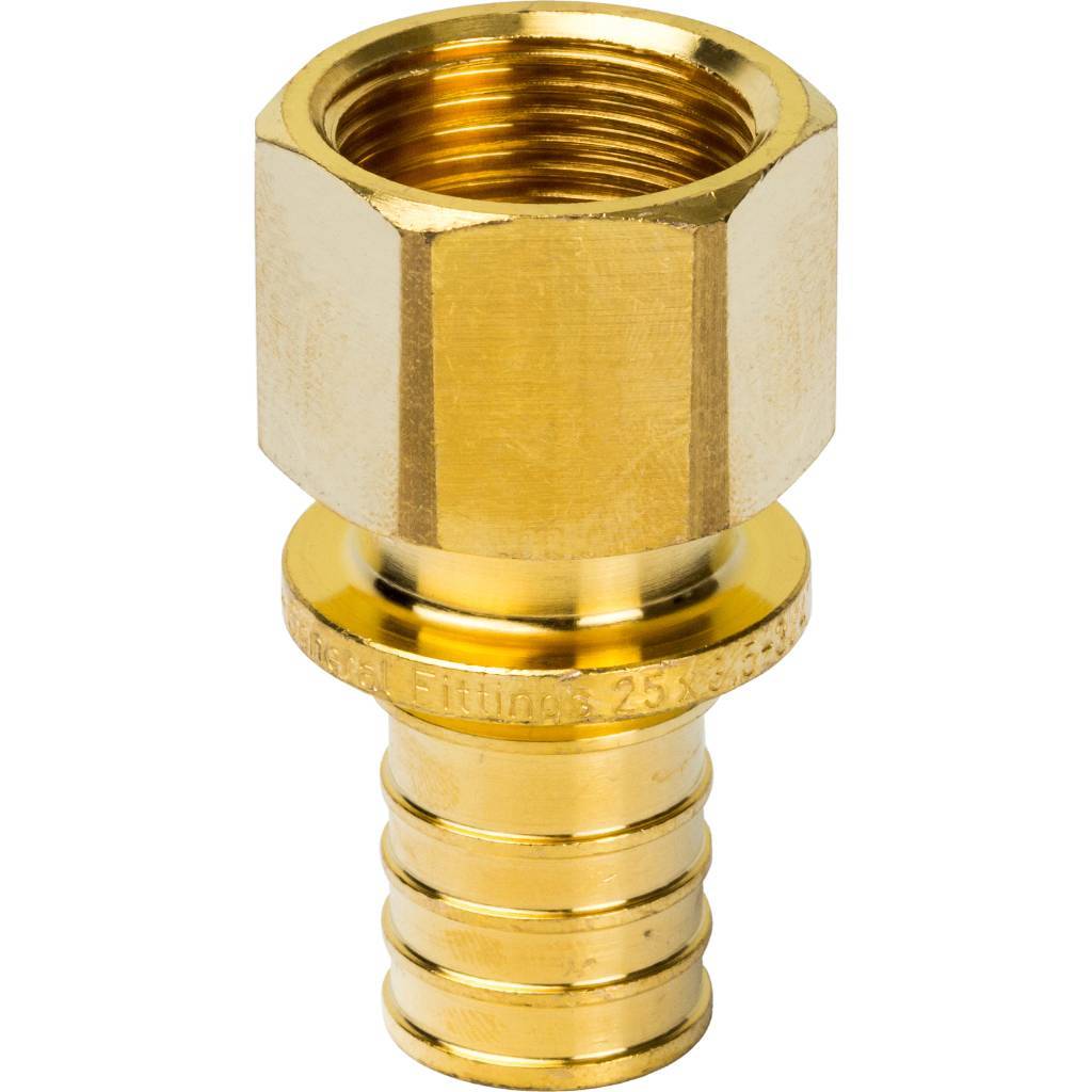 Переходник 25х3/4'ВР с внутренней резьбой, аксиальный, латунь