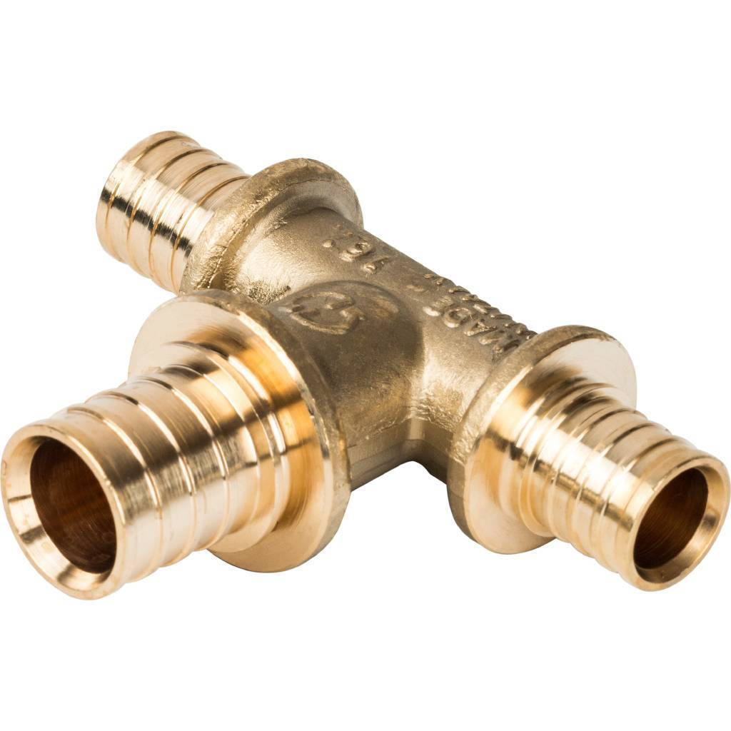 Тройник 16х20х16 переходной, аксиальный, для труб из сшитого полиэтилена