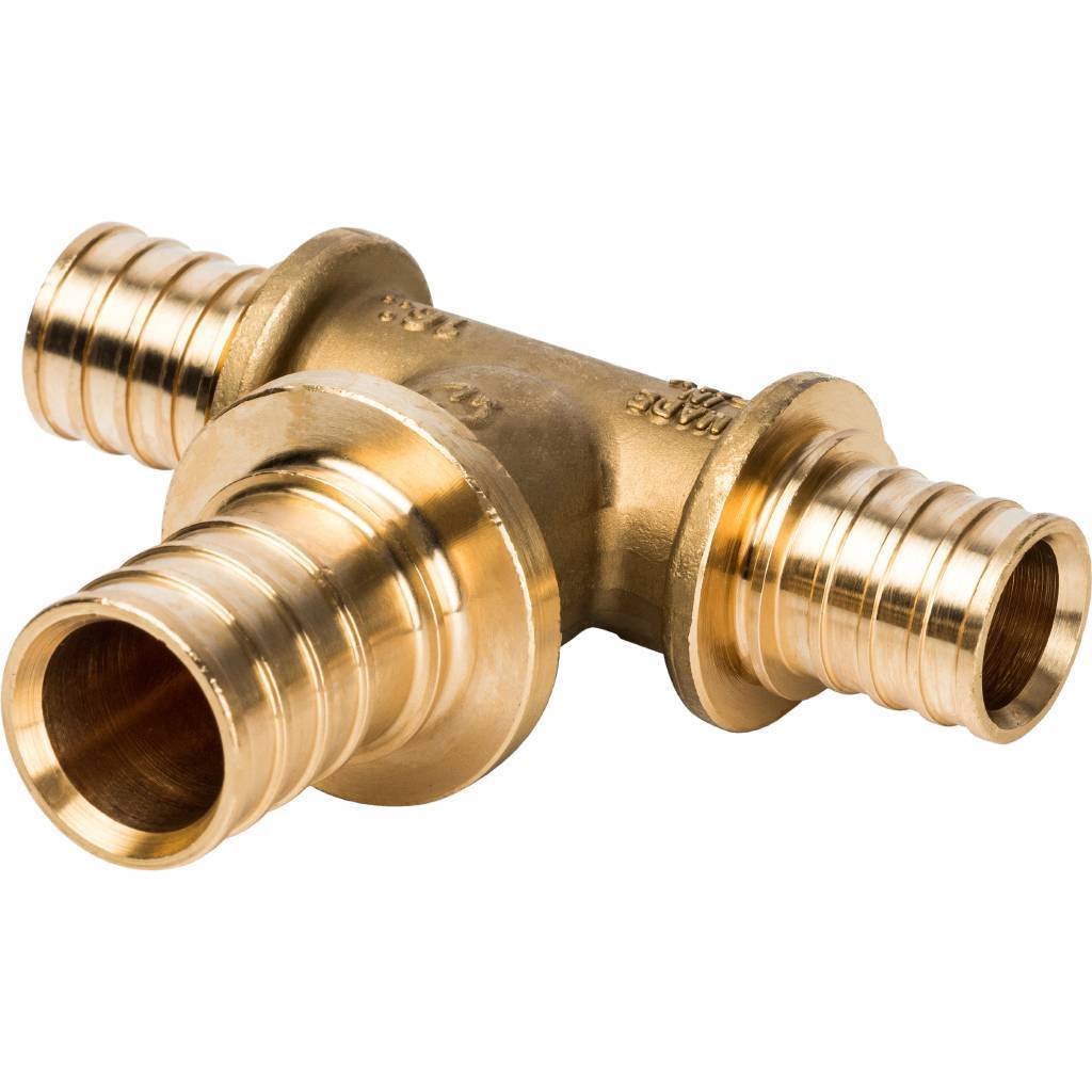 Тройник 20х25х20 переходной, аксиальный, для труб из сшитого полиэтилена