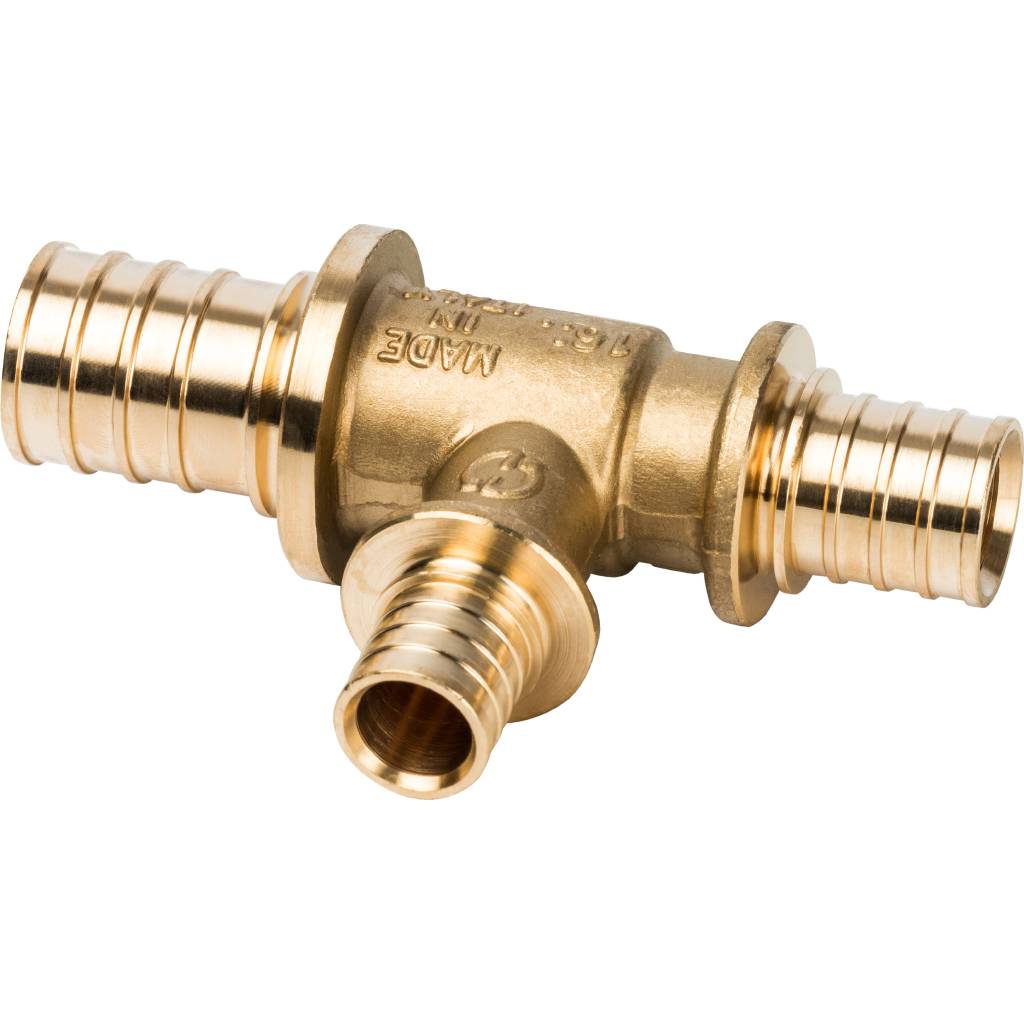 Тройник 25х16х20 переходной, аксиальный, для труб из сшитого полиэтилена