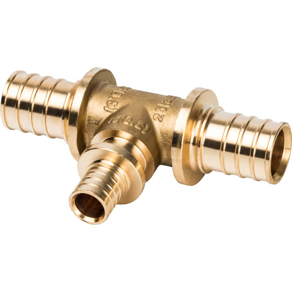 Тройник 25х16х25 переходной, аксиальный, для труб из сшитого полиэтилена