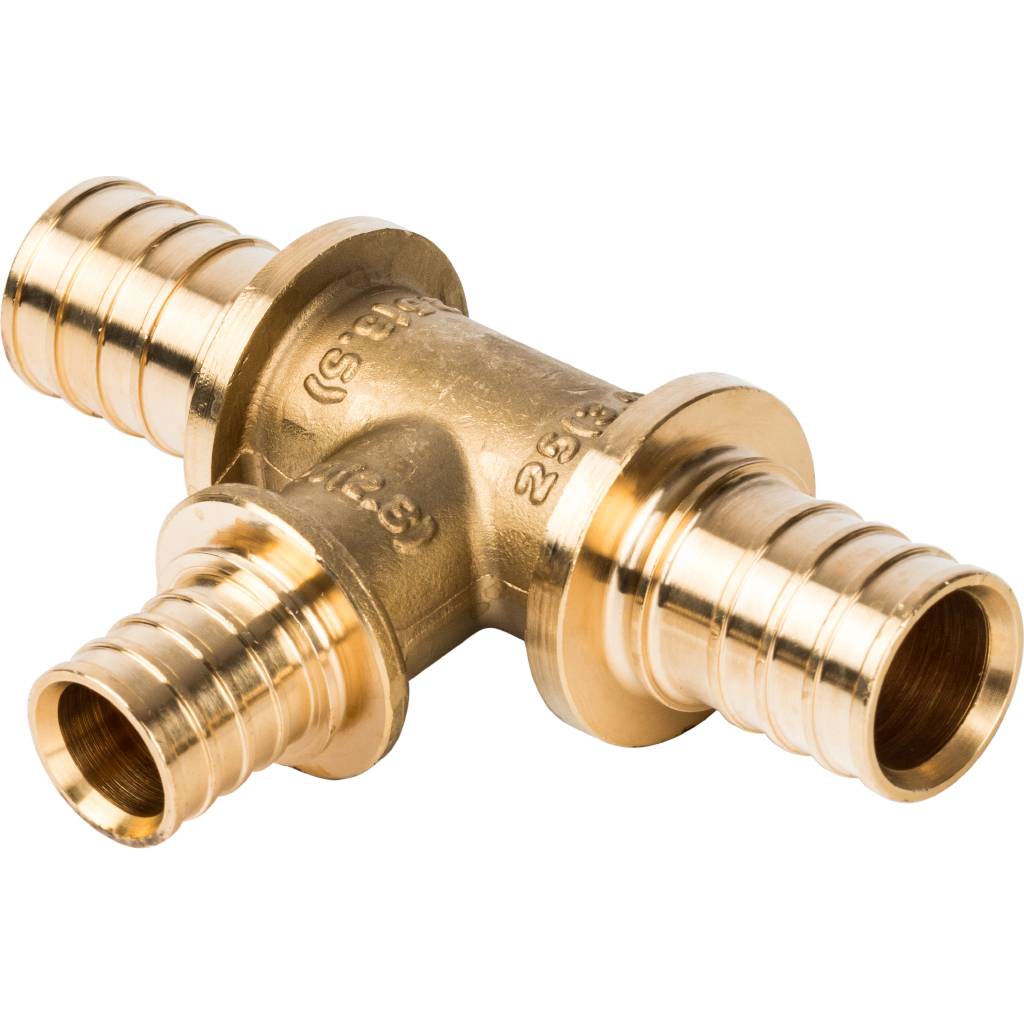 Тройник 25х20х25 переходной, аксиальный, для труб из сшитого полиэтилена