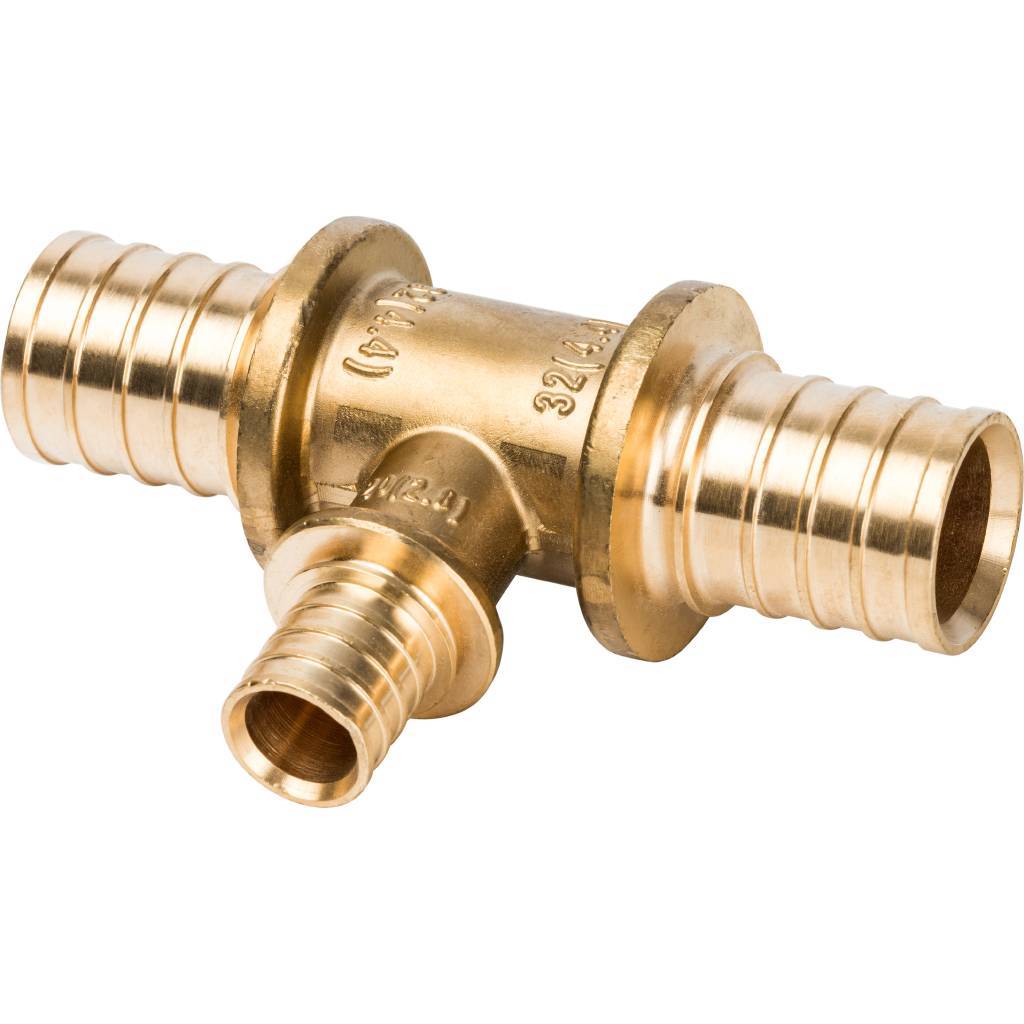 Тройник 32х20х32 переходной, аксиальный, для труб из сшитого полиэтилена