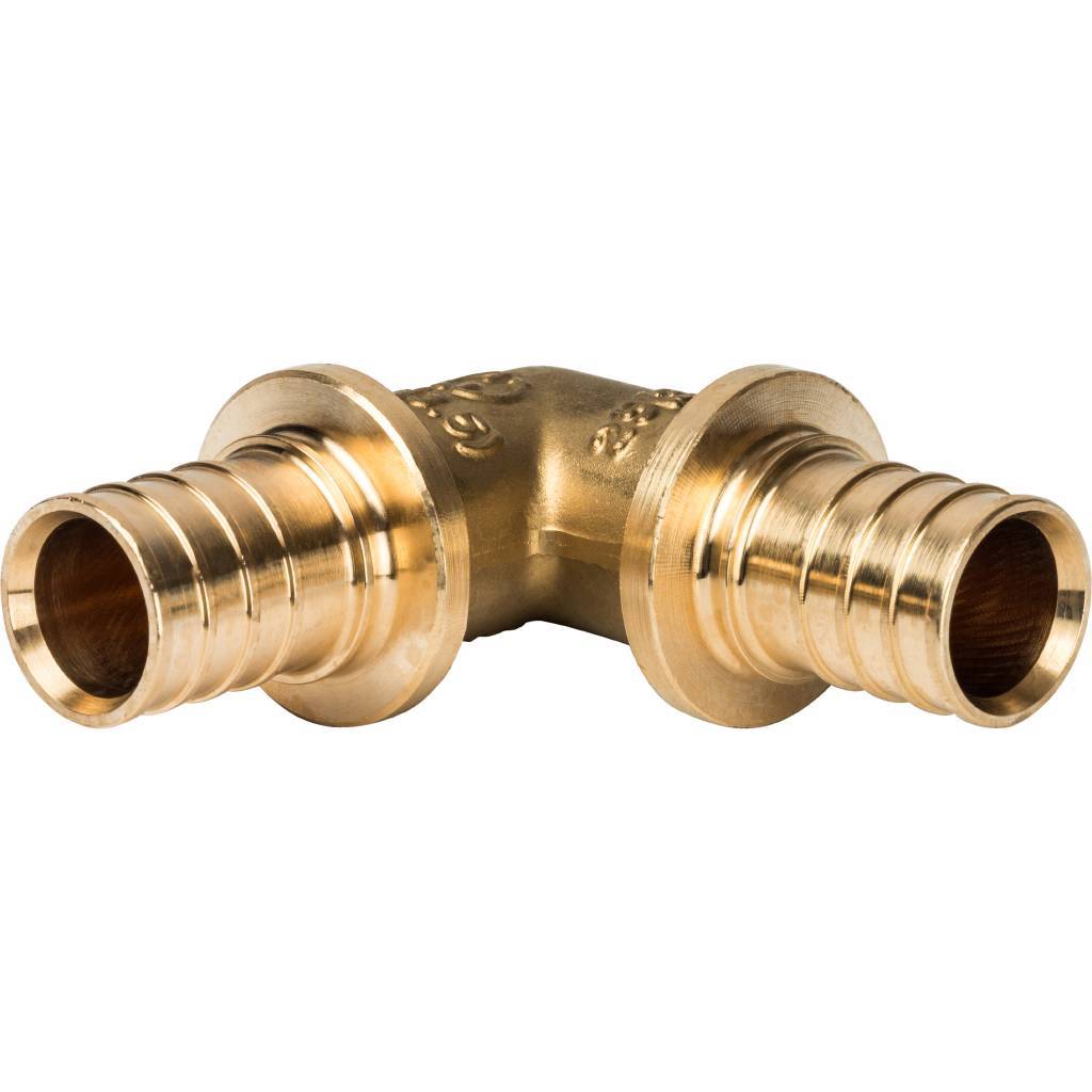 Угольник 25 90 град. аксиальный, латунь