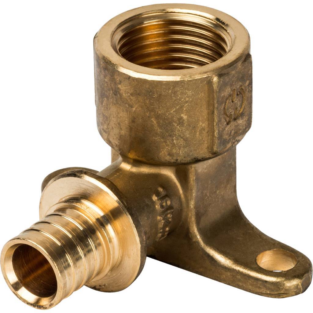 Угольник 16х1/2'ВР переходной с внутренней резьбой, водорозетка, аксиальный, латунь