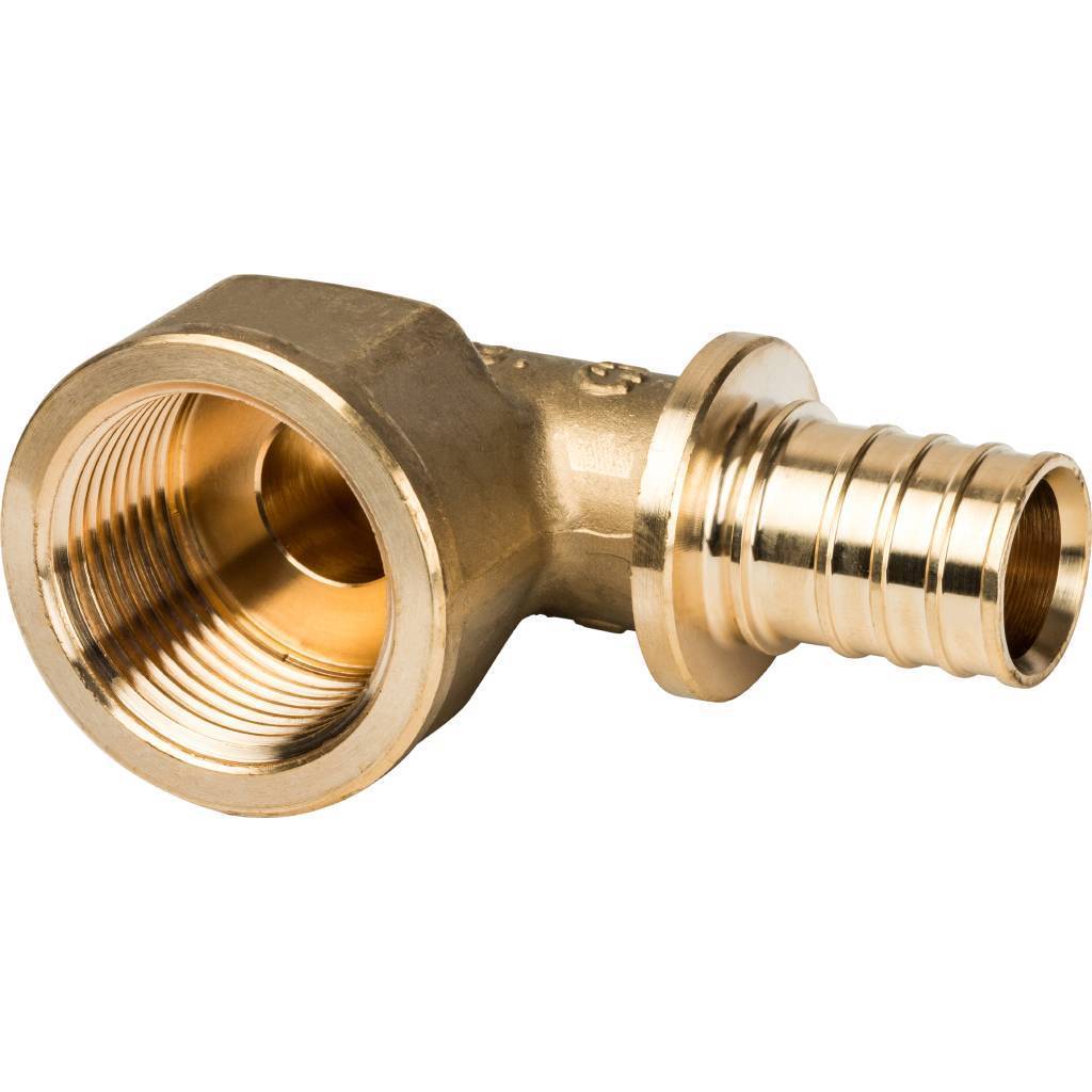 Угольник 25х3/4'ВР переходной с внутренней резьбой, аксиальный, латунь