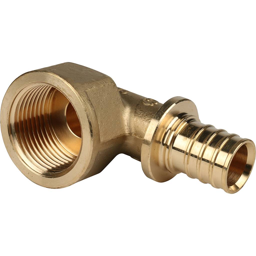 Угольник 25х1'ВР переходной с внутренней резьбой, аксиальный, латунь