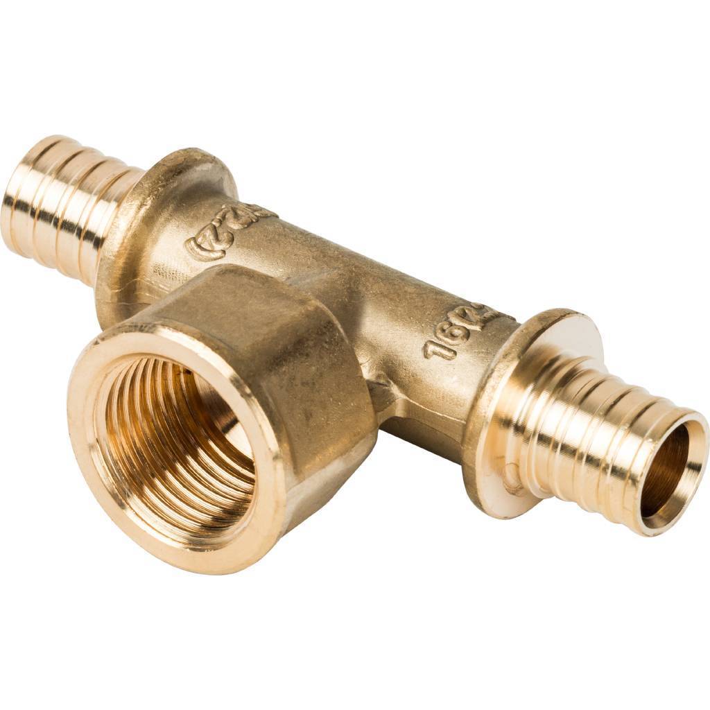 Тройник 16х1/2'Вх16 переходной с внутренней резьбой, аксиальный