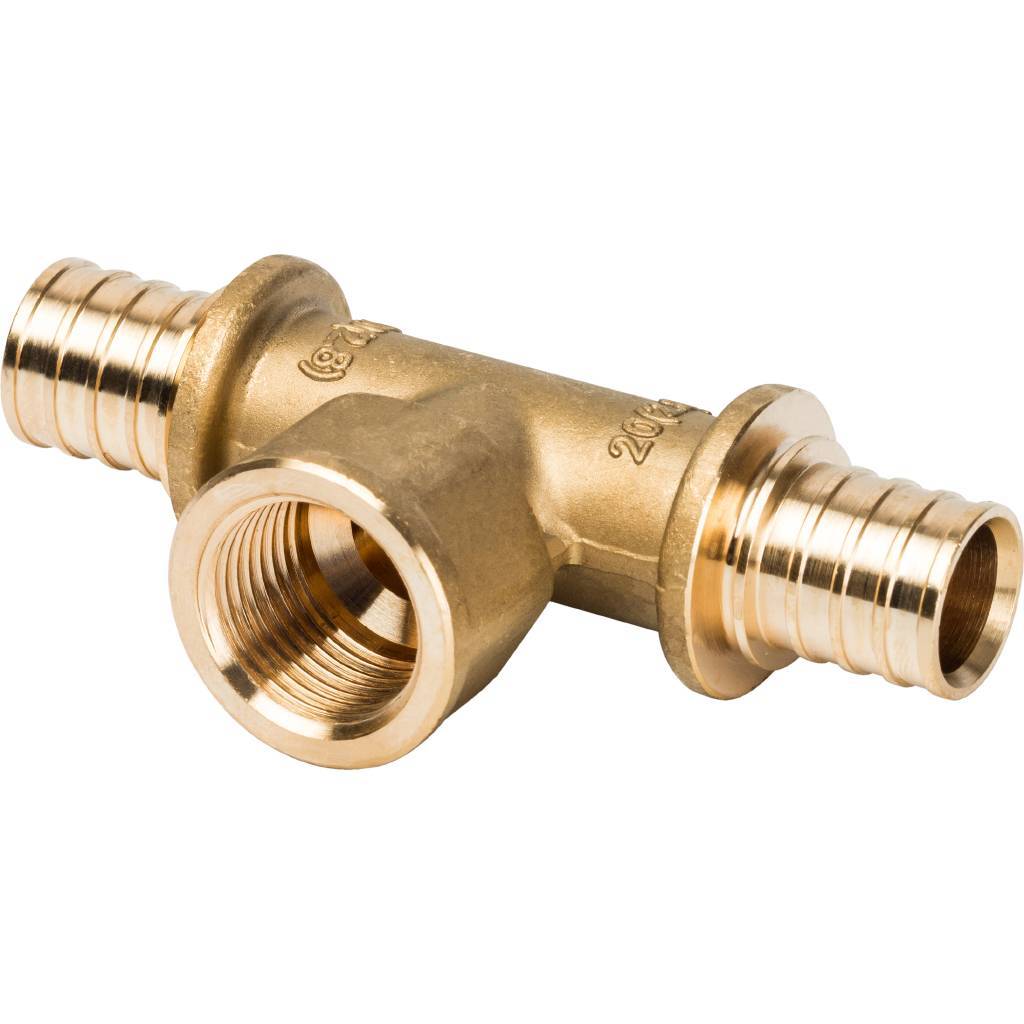 Тройник 20х1/2'Вх20 переходной с внутренней резьбой, аксиальный