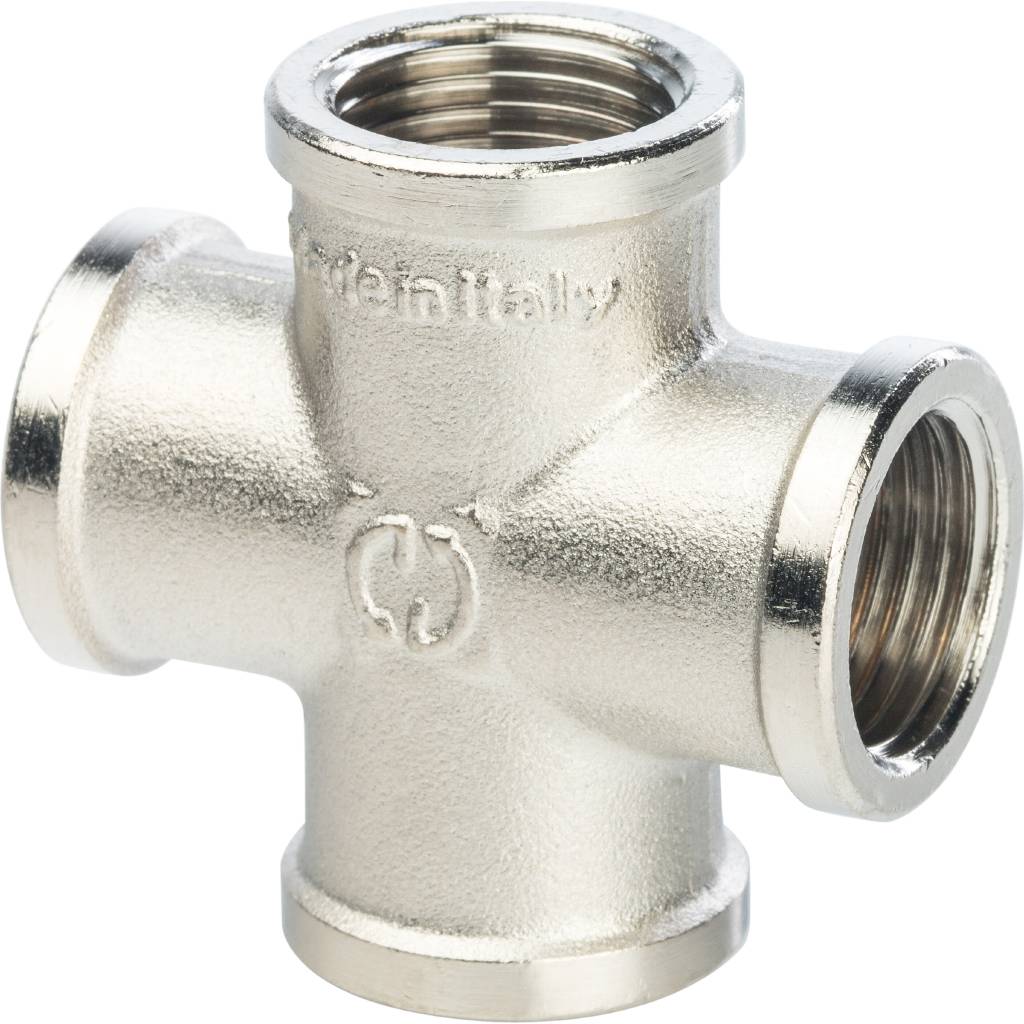 Крестовина ВВ 1/2' никелированная