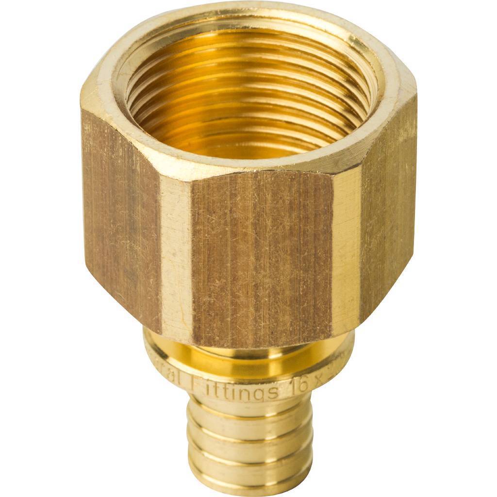 Переходник 16х3/4'ВР с внутренней резьбой, аксиальный, латунь
