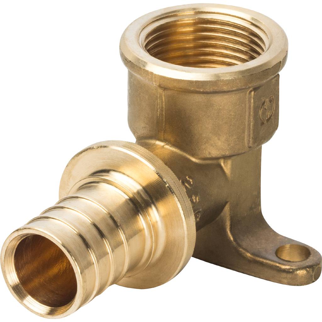 Угольник 25х3/4'ВР переходной с внутренней резьбой, водорозетка, аксиальный, латунь