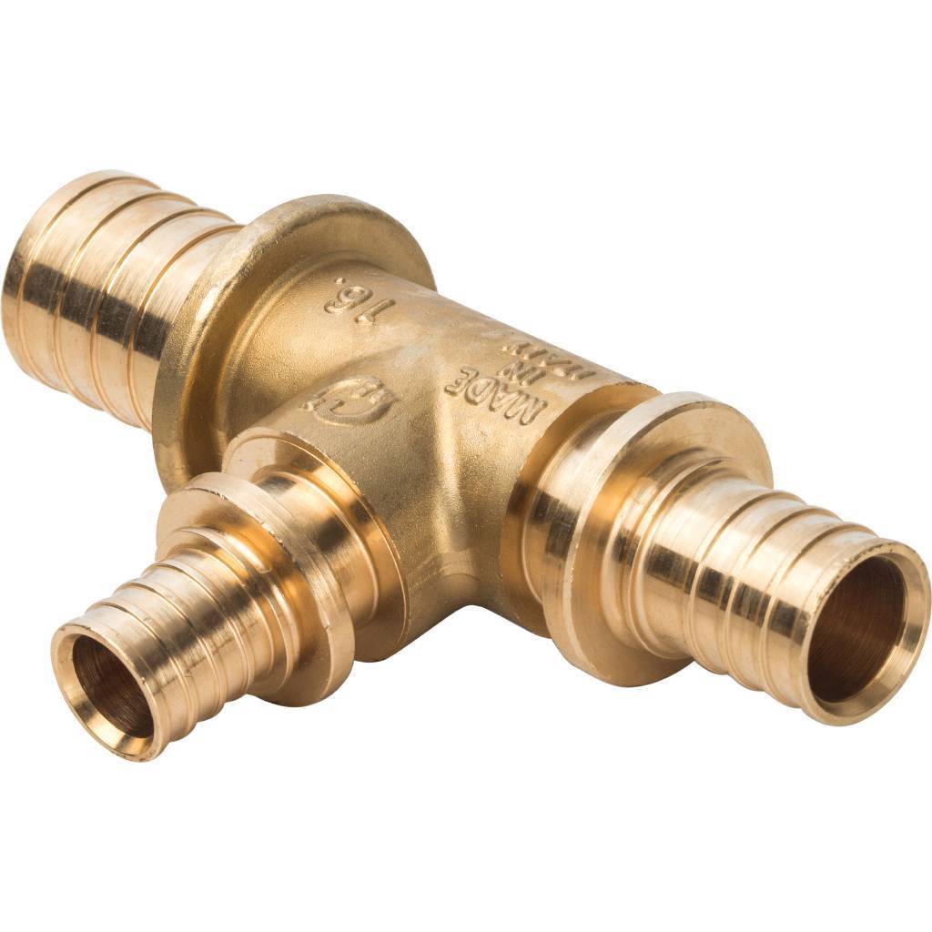 Тройник 32х20х25 переходной, аксиальный, для труб из сшитого полиэтилена