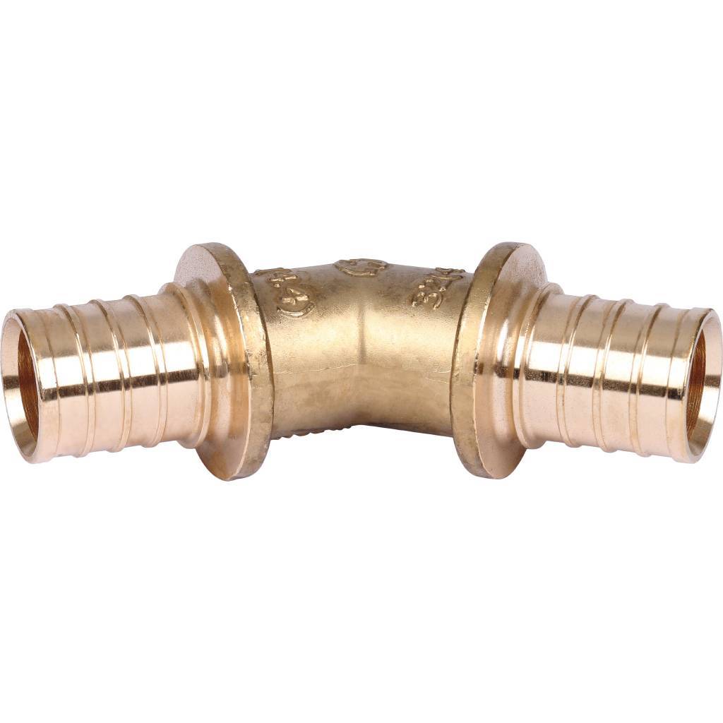 Угольник 32 45 град. аксиальный, латунь