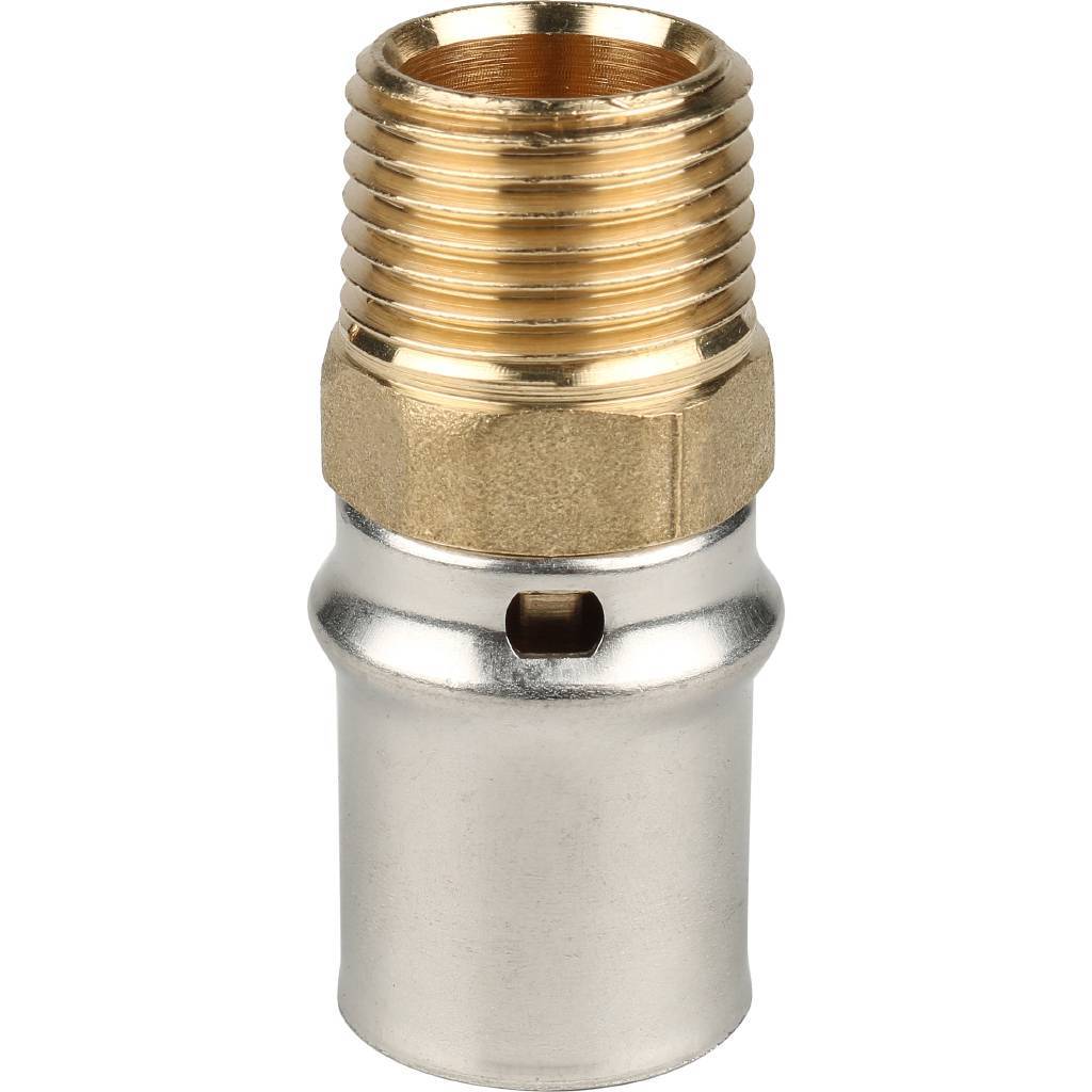 Переходник с наружной резьбой 1/2'х20 для металлопластиковых труб прессовой