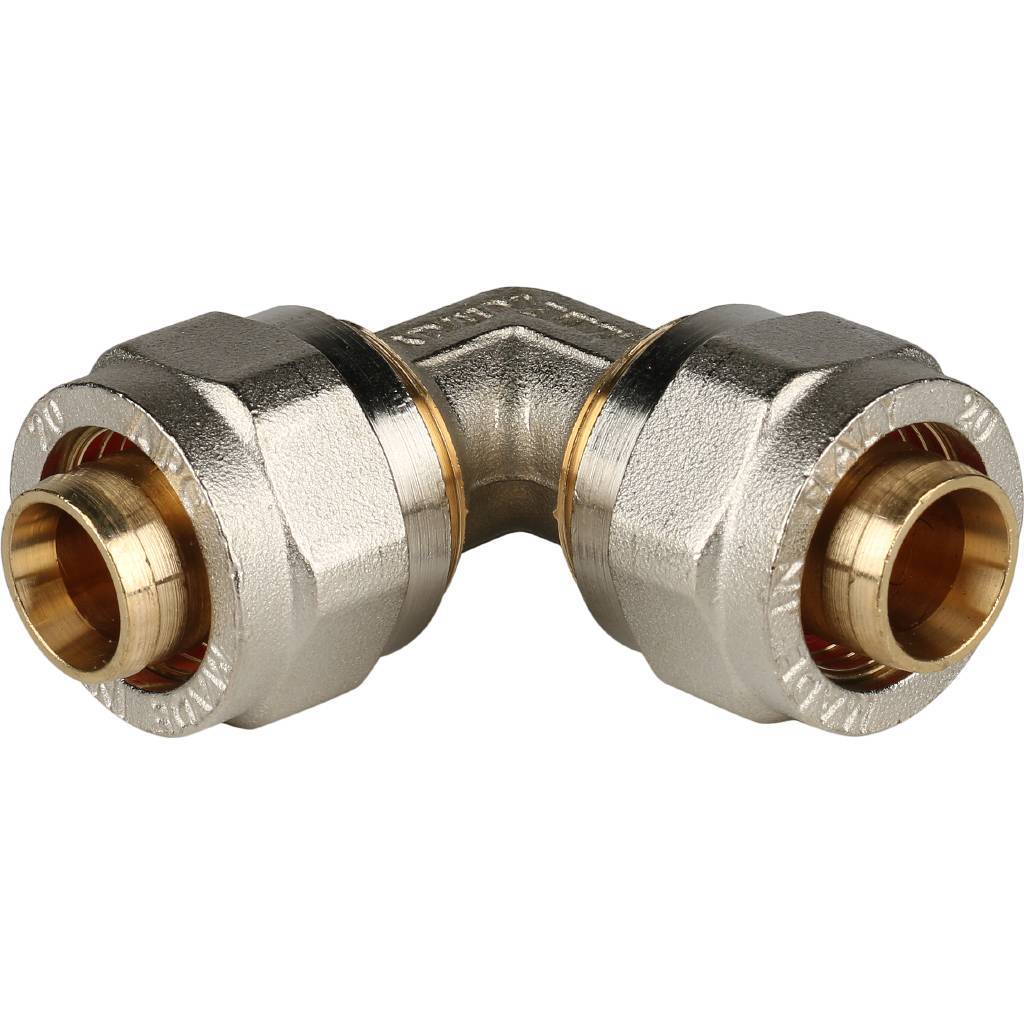 Угольник 20 для металлопластиковых труб, винтовой