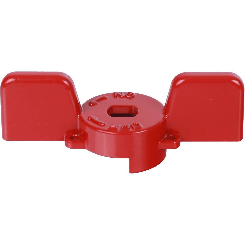 Ручка-бабочка для шарового крана 1'- 1 1/4' красная