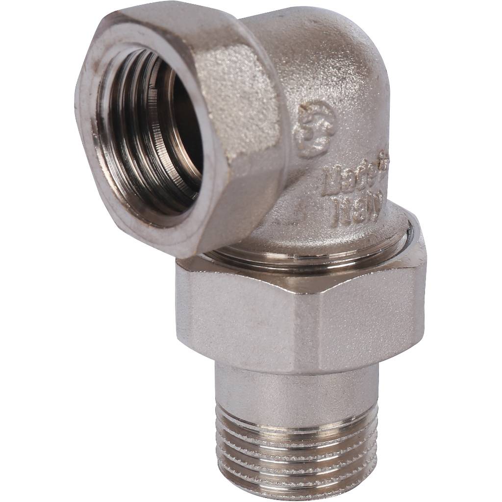 Разъемное угловое соединение американка никелированное уплотнение гайкой o-ring кольцо 1/2