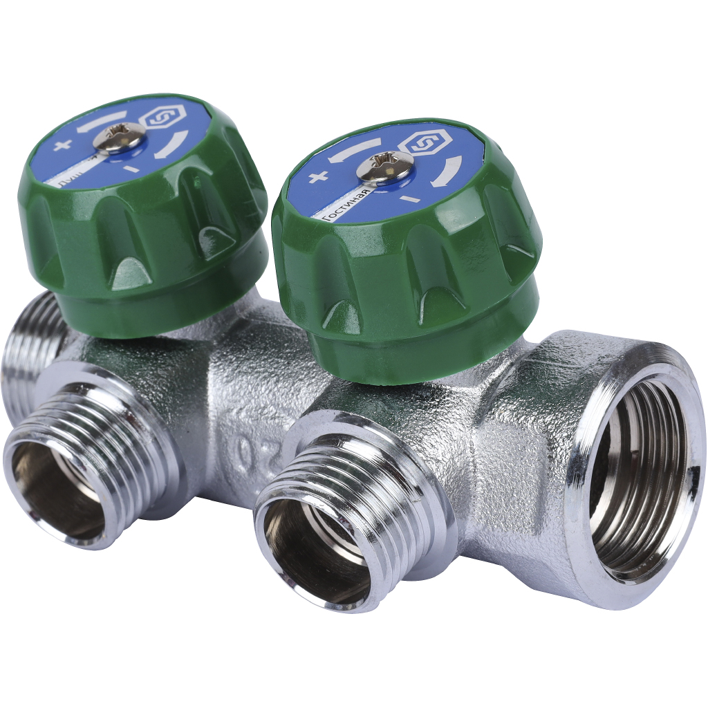 Коллектор распределительный 3/4'x2 выхода 1/2'