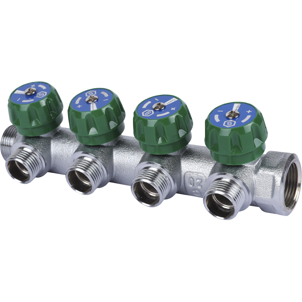 Коллектор распределительный 3/4'x4 выхода 1/2'