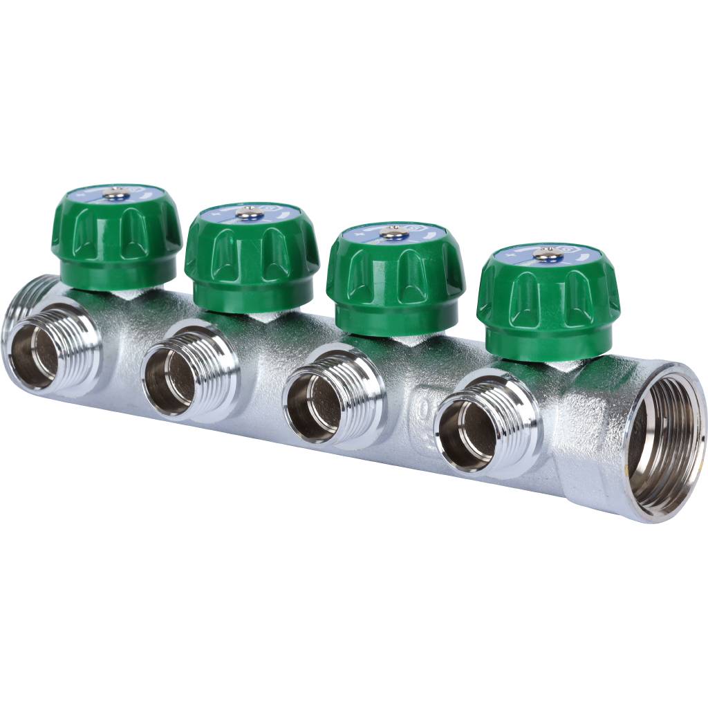 Коллектор распределительный 1'x4 выхода 1/2'