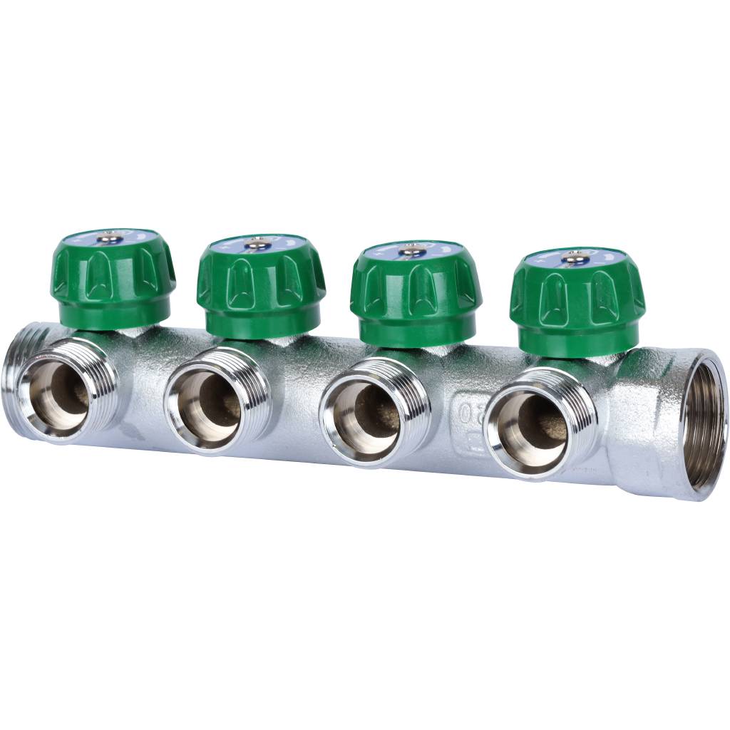 Коллектор распределительный 1'x4 выхода 3/4' ЕК