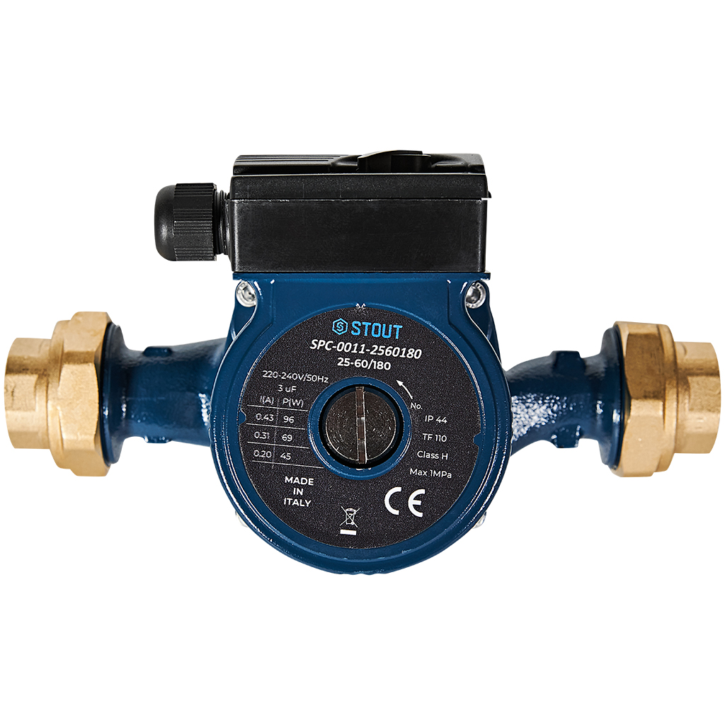 Циркуляционный насос 25-60/180 с латунными гайками G 1 1/2 x Rp 1